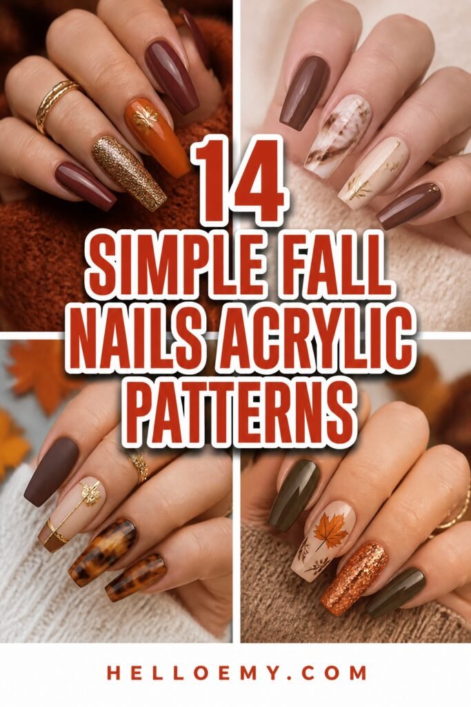 autumn themed acrylic nail designs