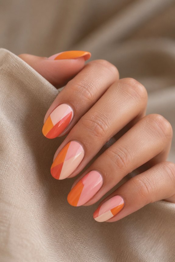 bold angular summer nail art