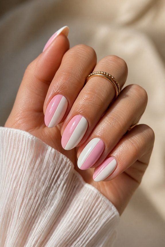 bold geometric color block nails