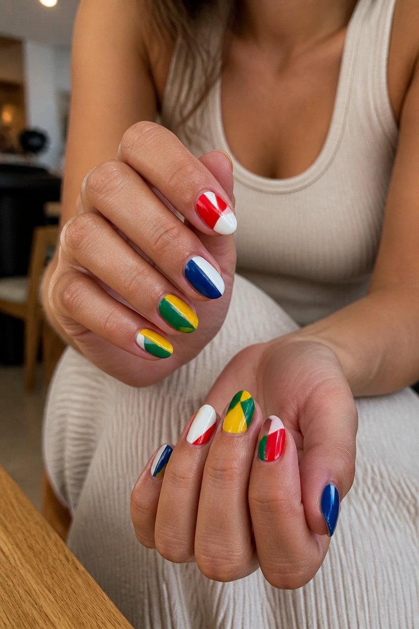 bold geometric flag designs