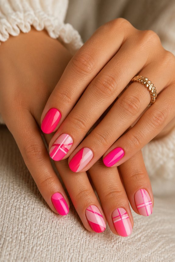 bold geometric nail art