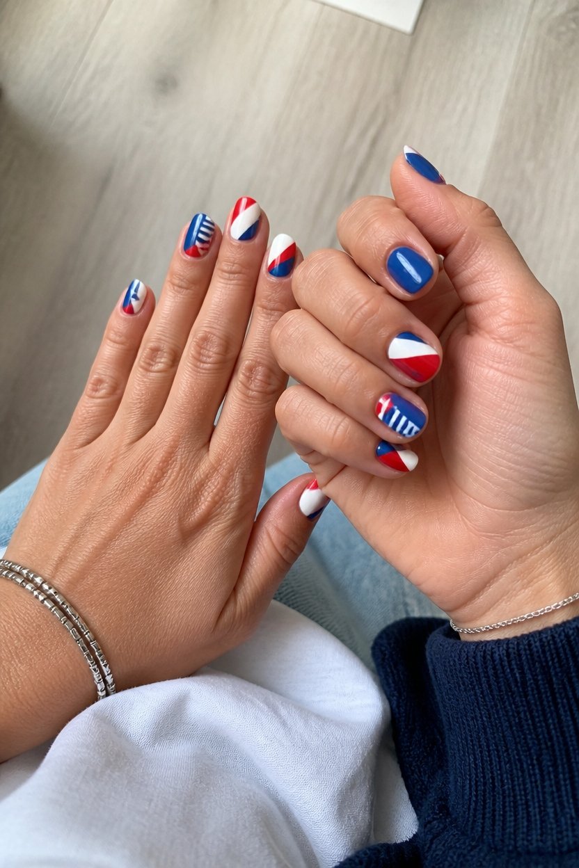 bold geometric nail designs
