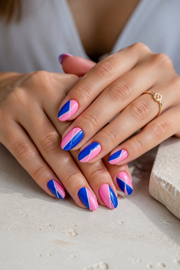 bold geometric nail designs