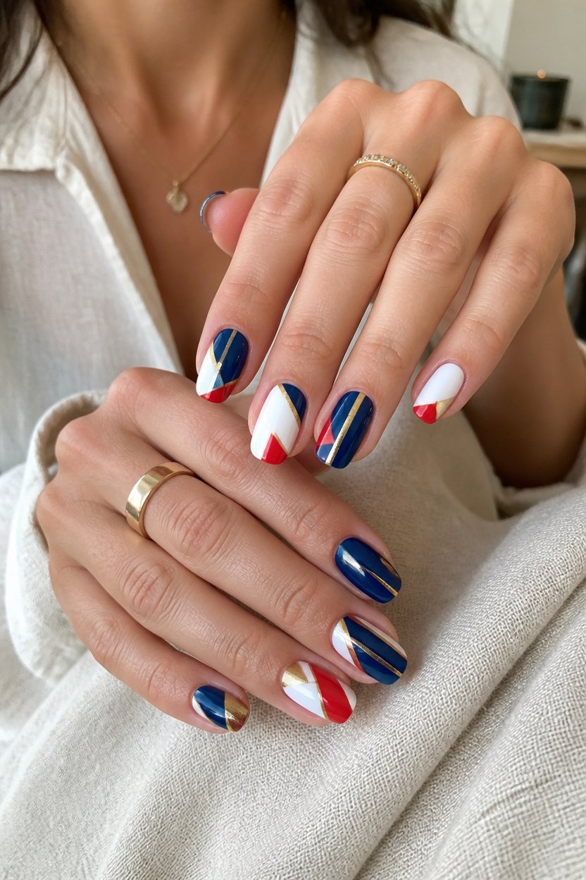 bold geometric nail designs