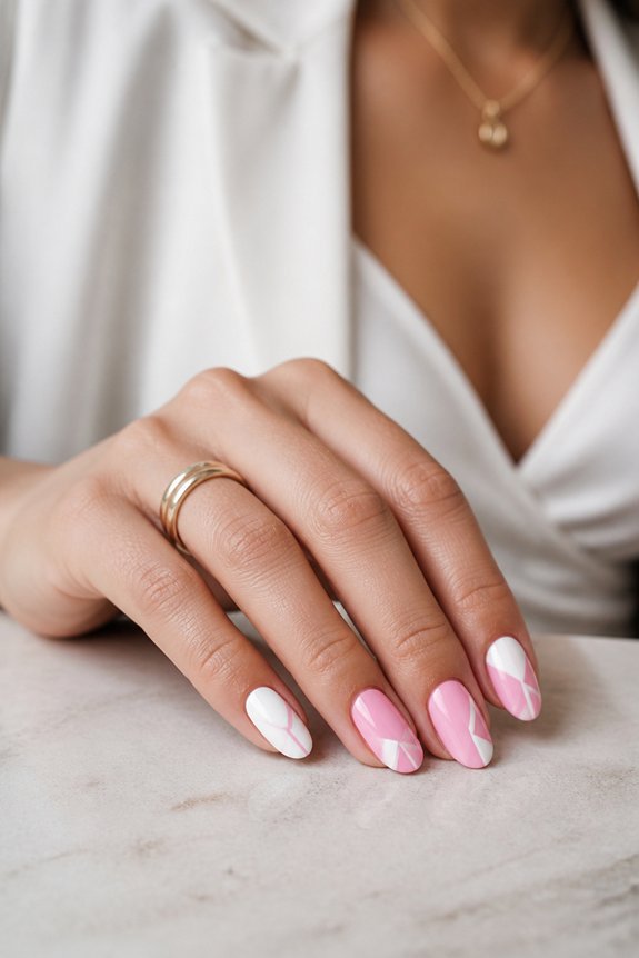 bold geometric summer manicures