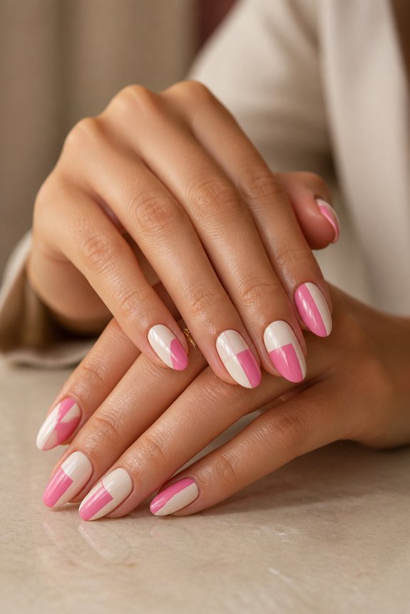 bold geometric summer nails