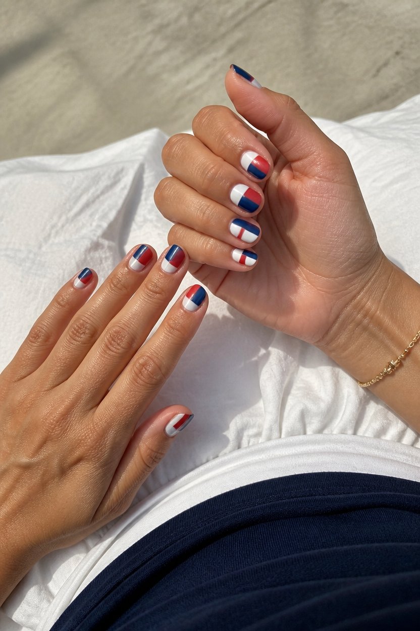 bold patriotic nail art