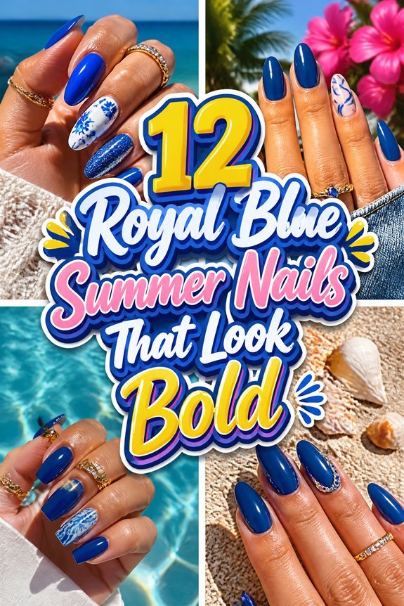 bold royal blue nails