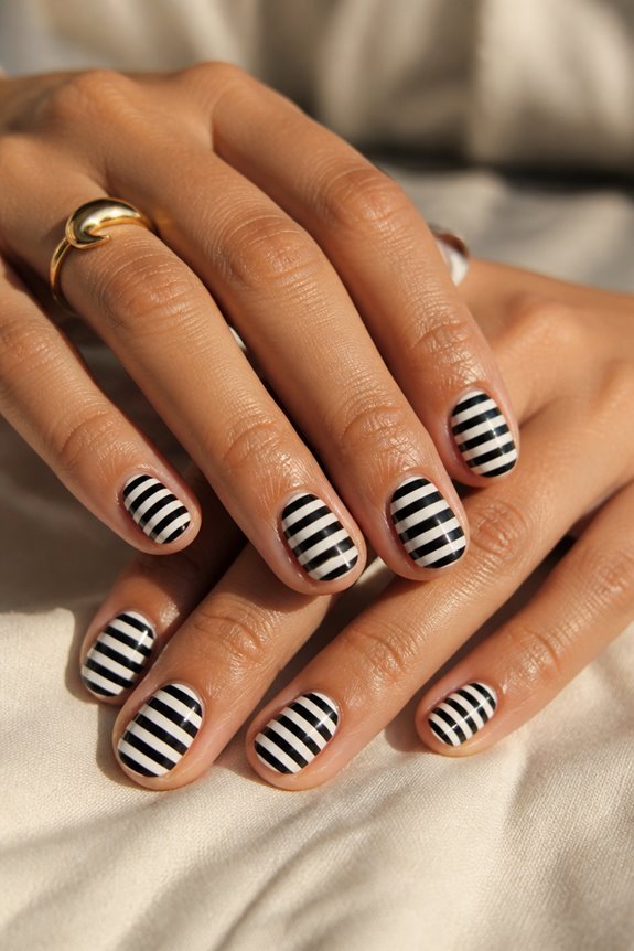 bold striped nail designs