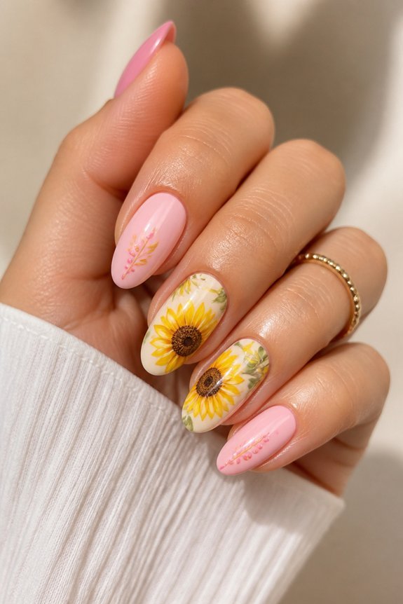 bold sunflower design accents