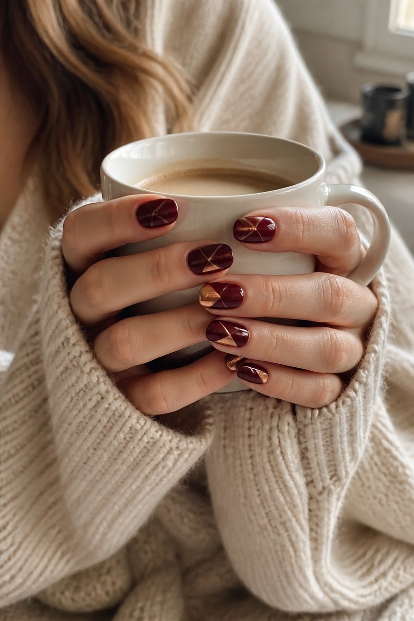 burgundy and copper elegance