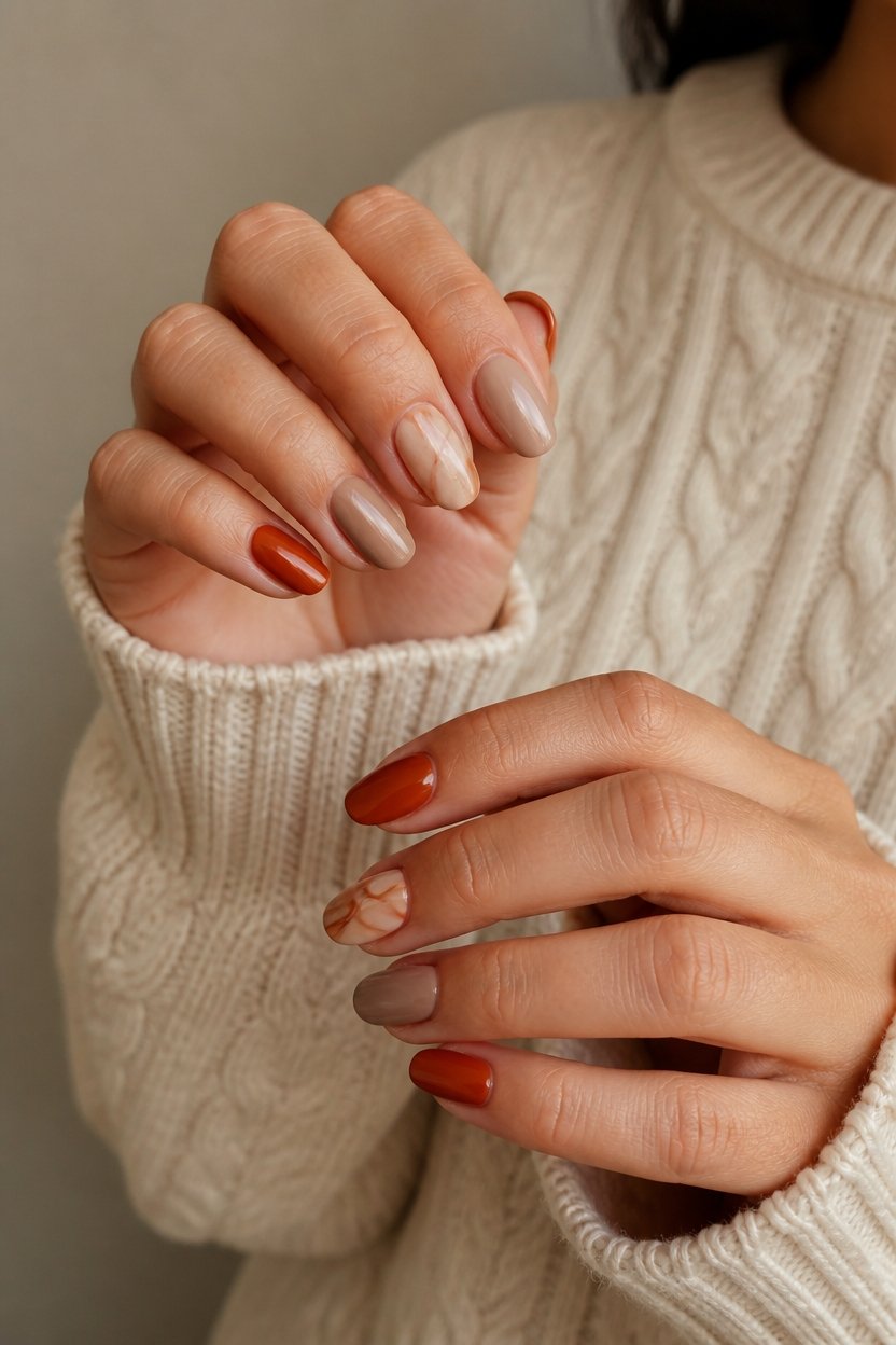 burnt orange and neutrals