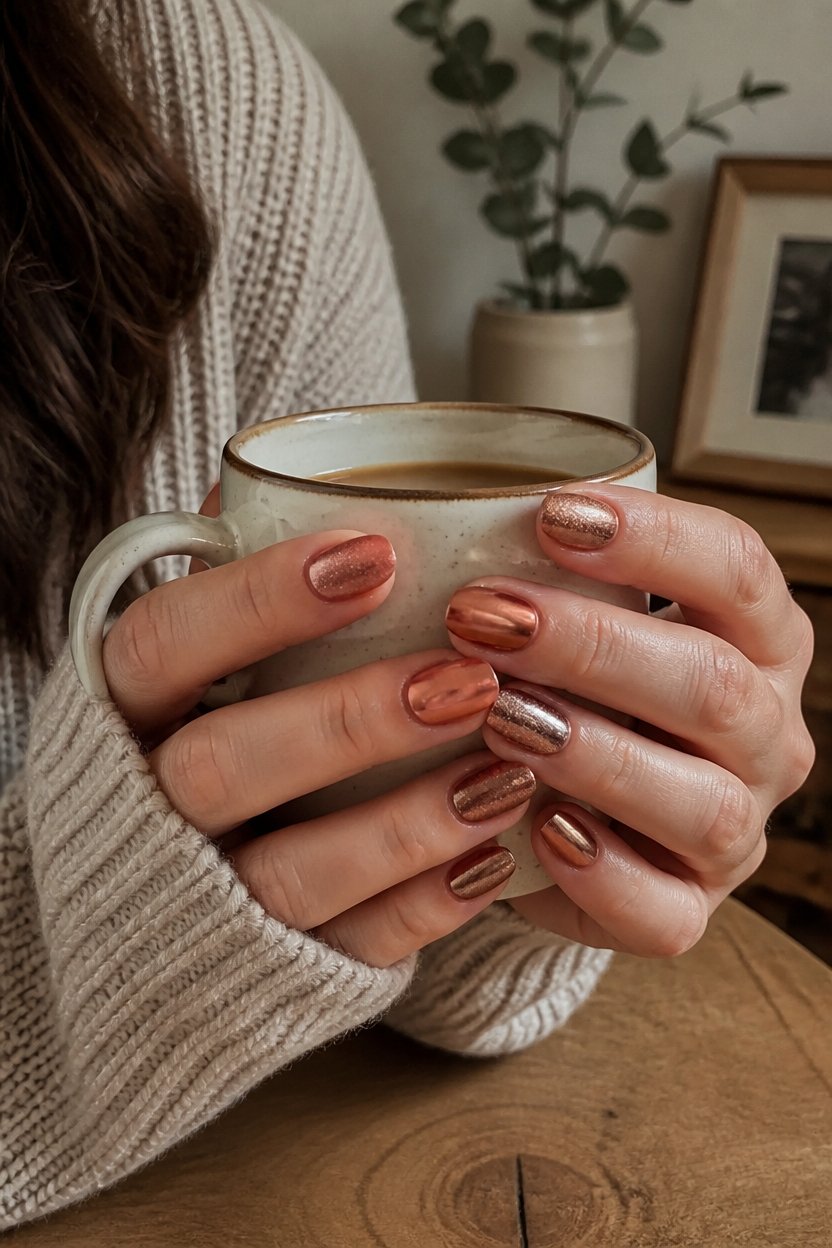copper and bronze metallics