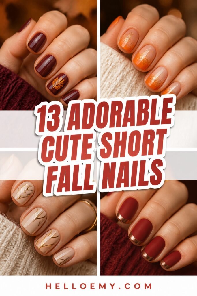 cute short fall nails