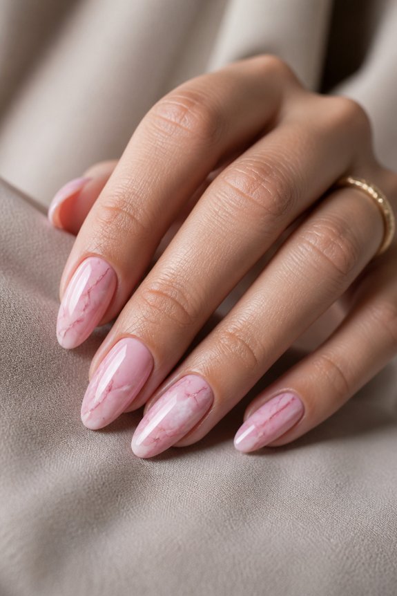 delicate pink marble design