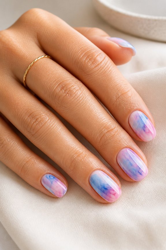 dreamy watercolor nail art