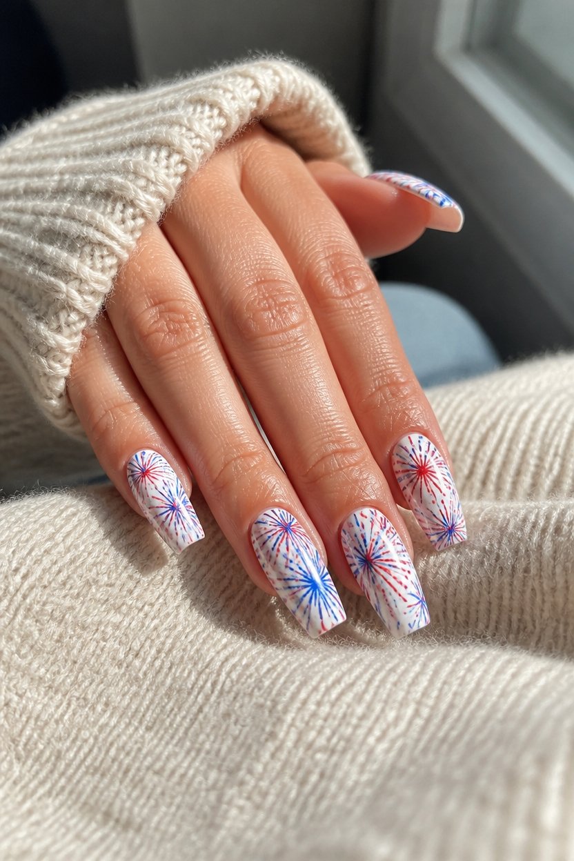 dynamic patriotic fireworks design