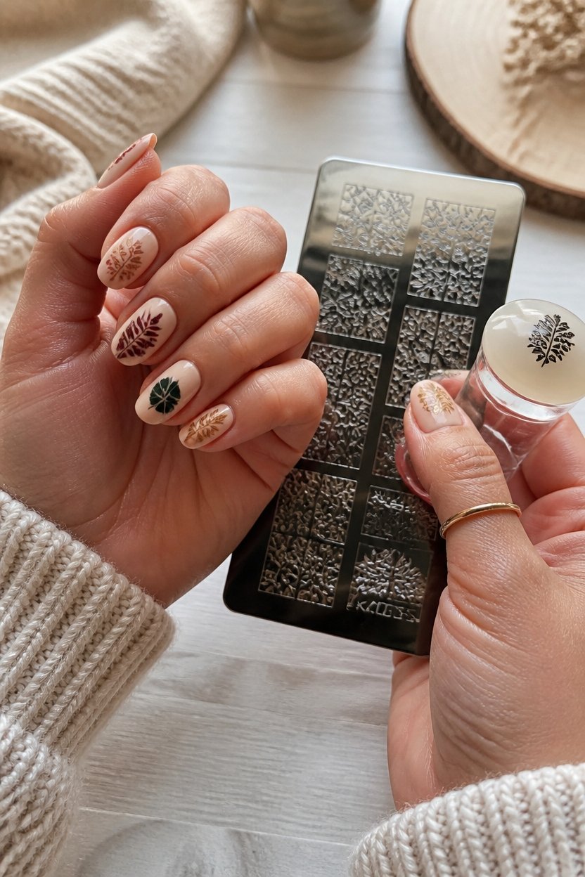 effortless fall nail stamping