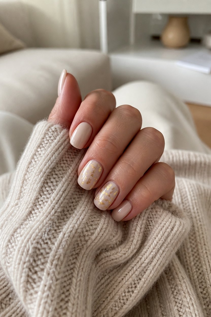 elegant gold leaf accents