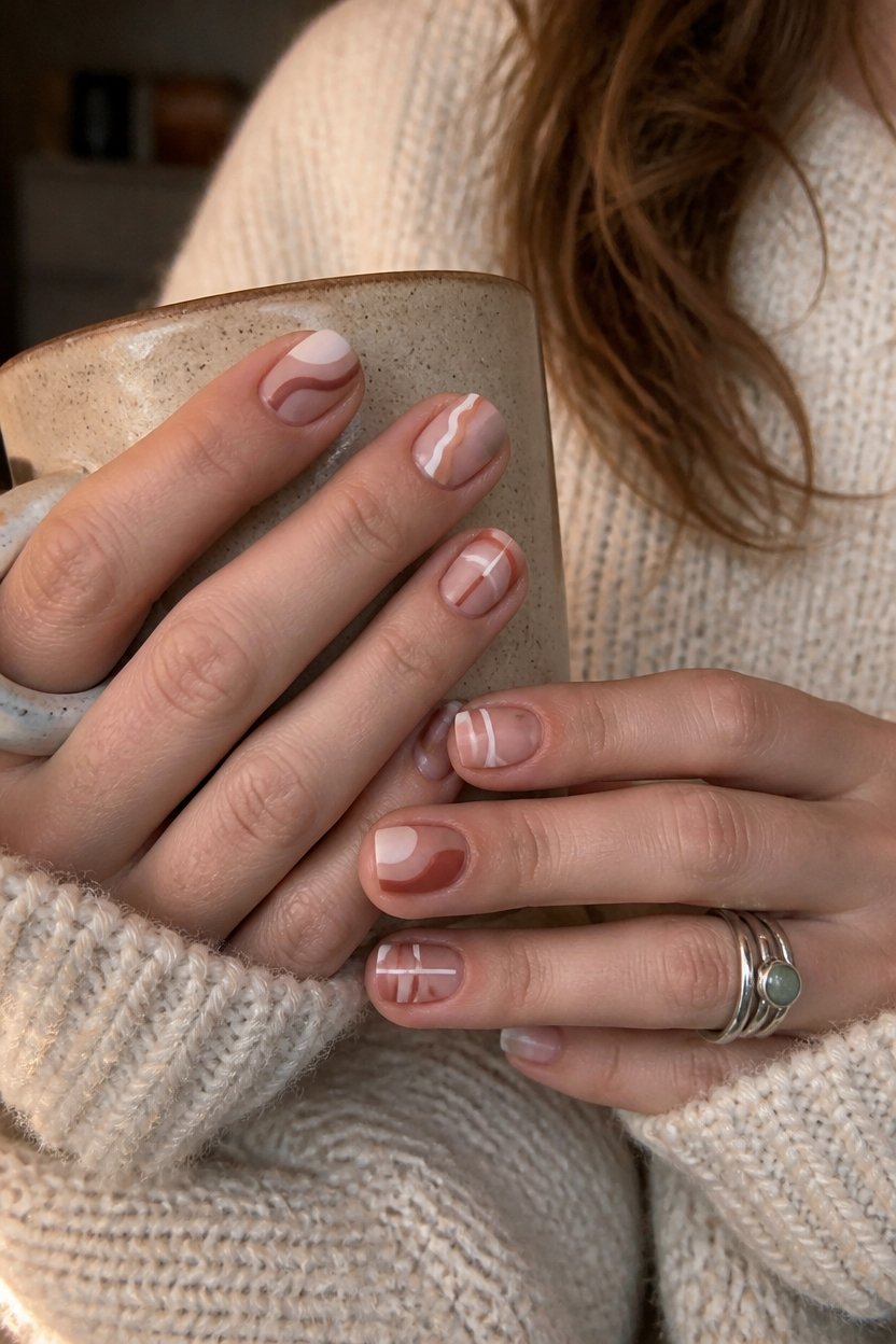 elegant negative space manicure