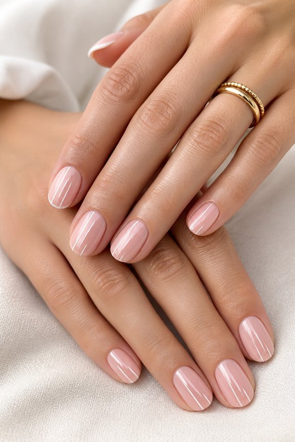 elegant nude pink stripes