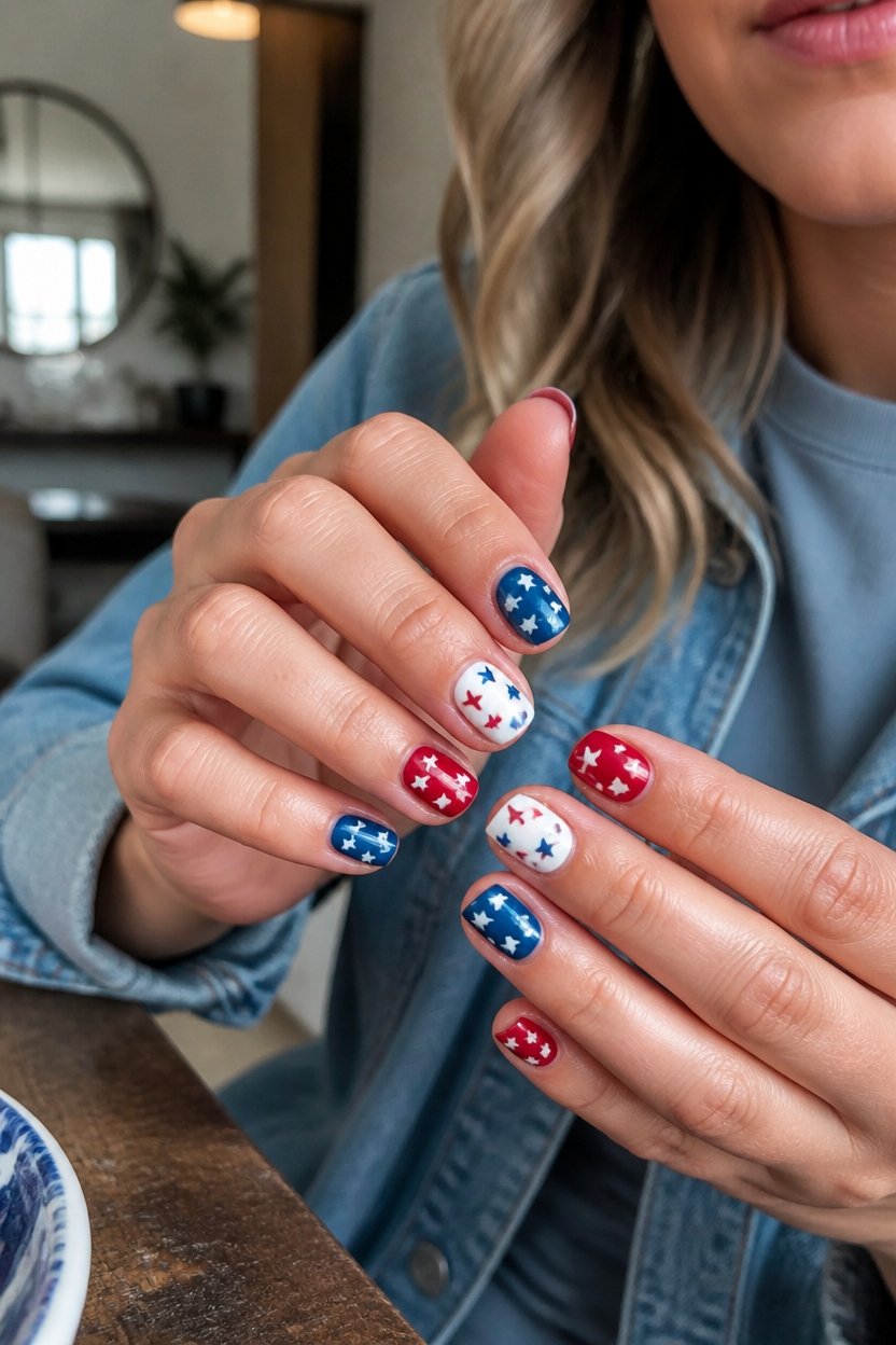 elegant patriotic nail designs