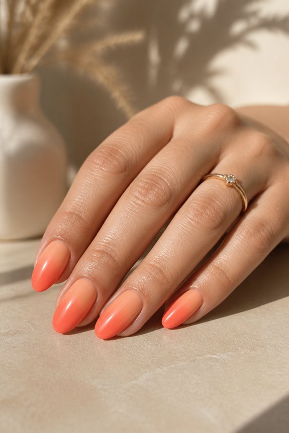elegant peachy coral gradients