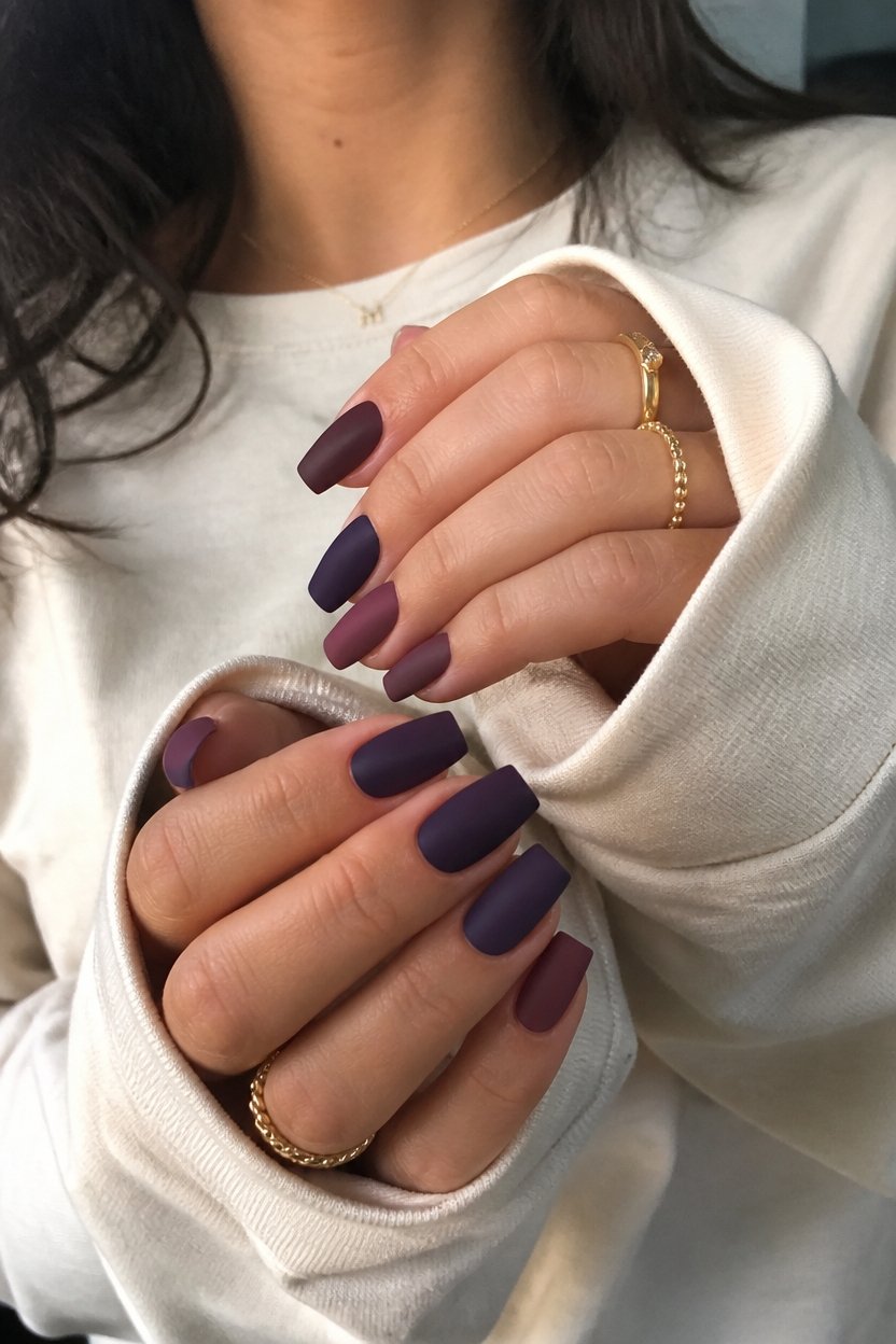 elegant plum nail designs