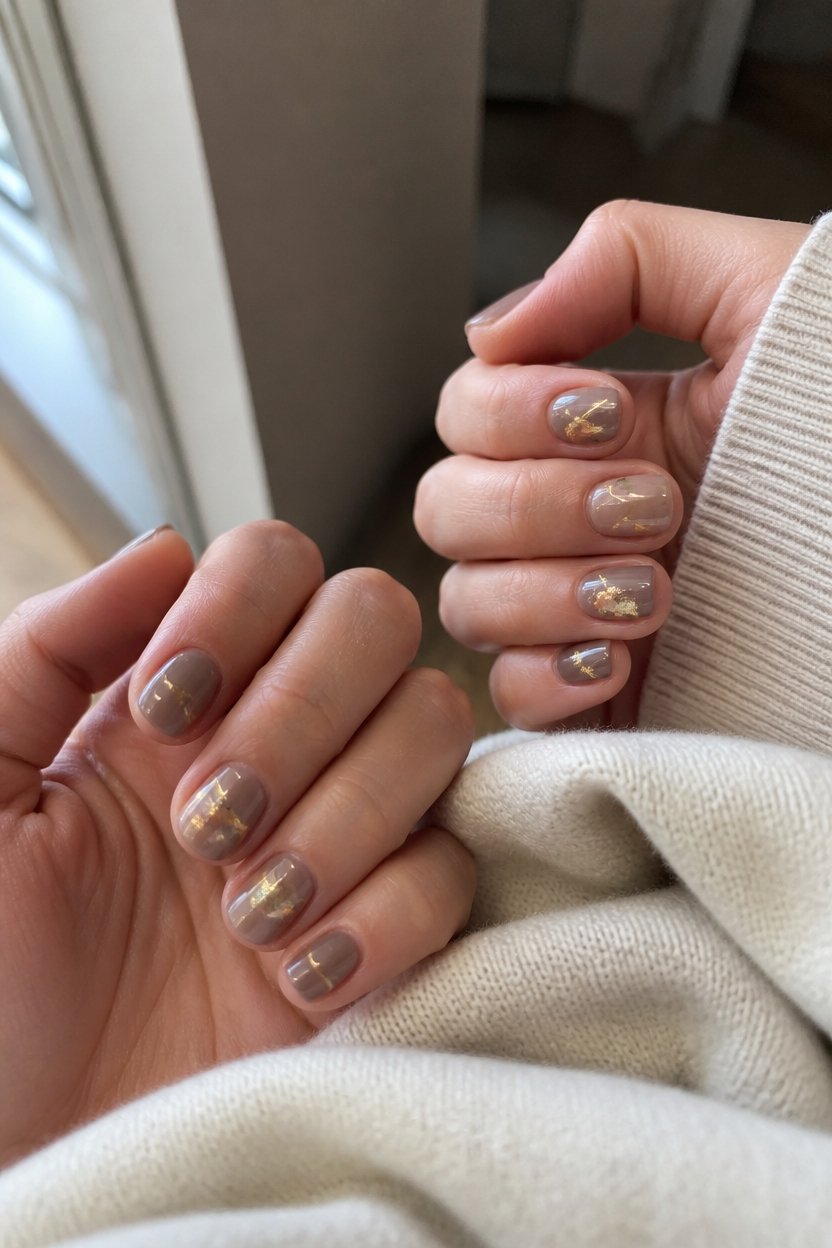 elegant taupe with foil