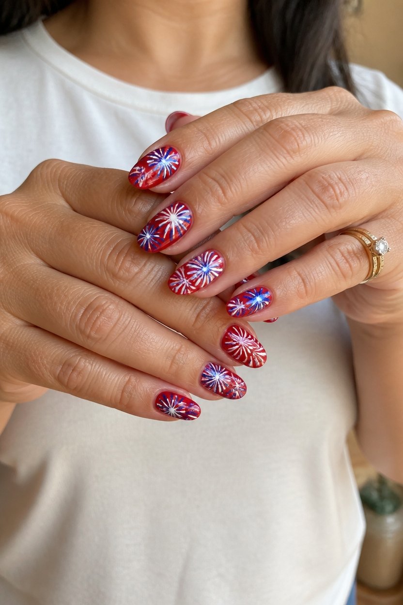 explosive colorful nail designs