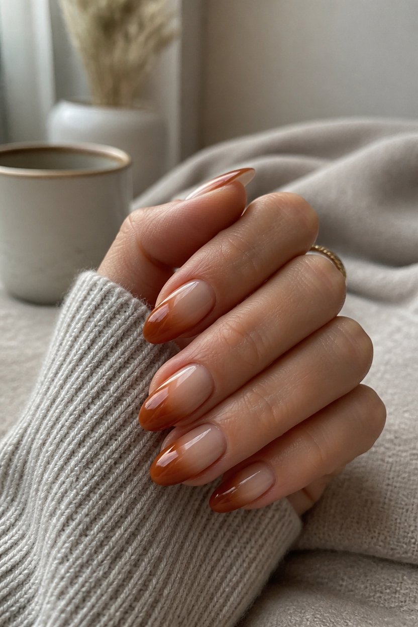 fall ombre nail design