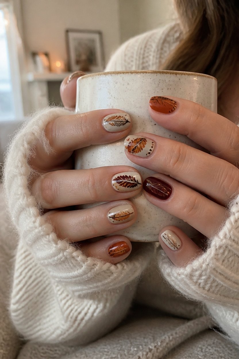 feathered nail art technique