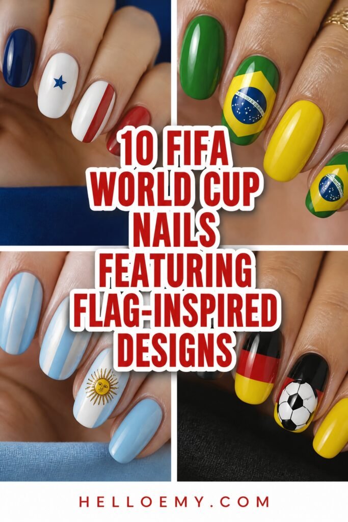 flag themed nail designs