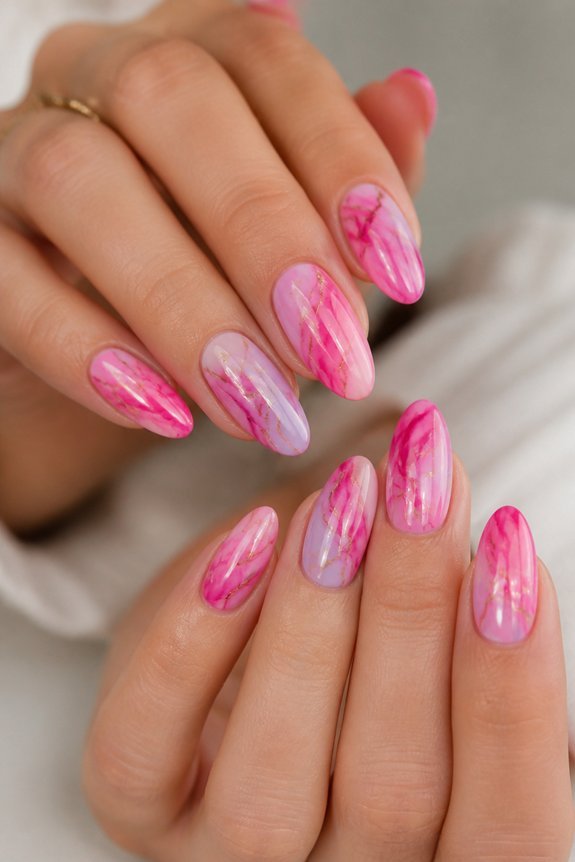 fluid pink marble designs