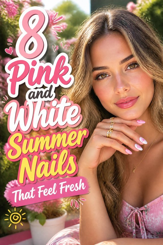 fresh pink and white nails