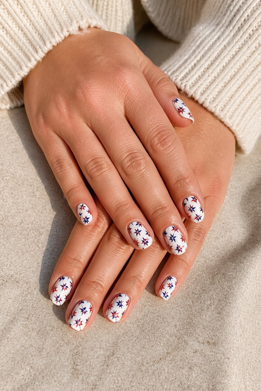 geometric patriotic nail art