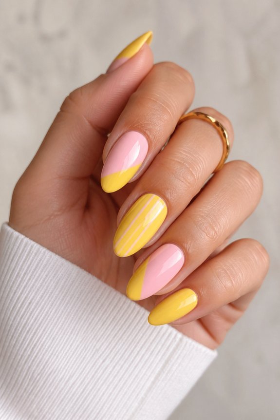 geometric summer nail design