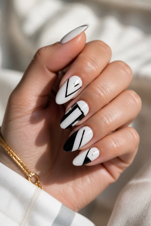 geometric summer nail designs