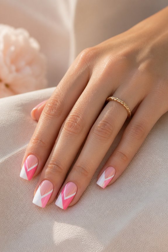 geometric summer nail designs
