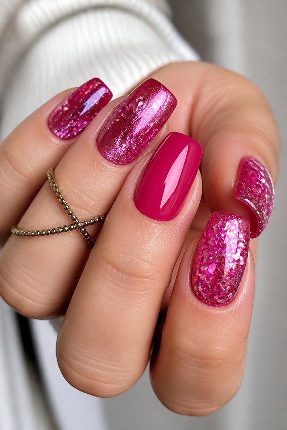 glittery hot pink elegance