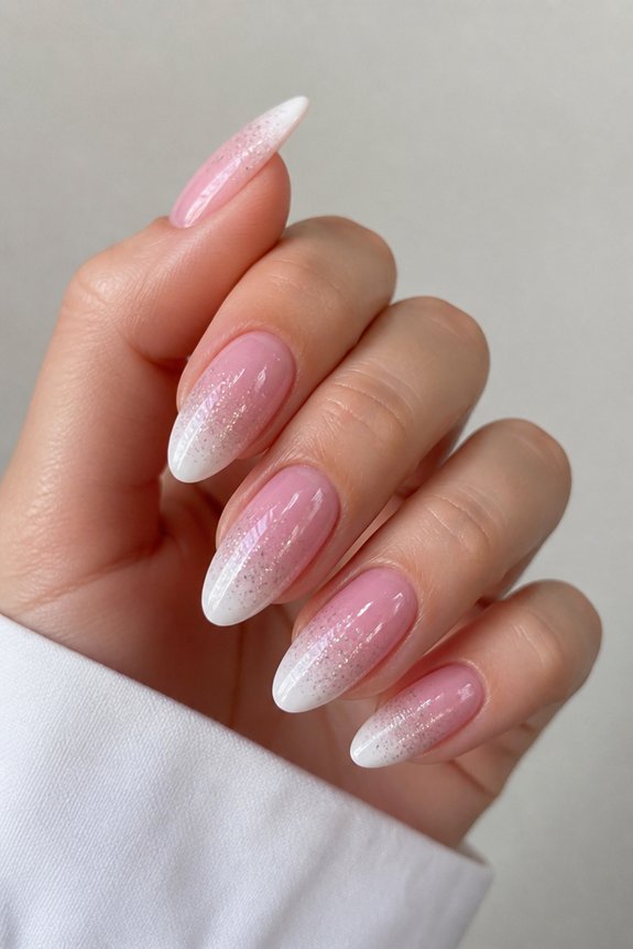 glittery ombr summer nails