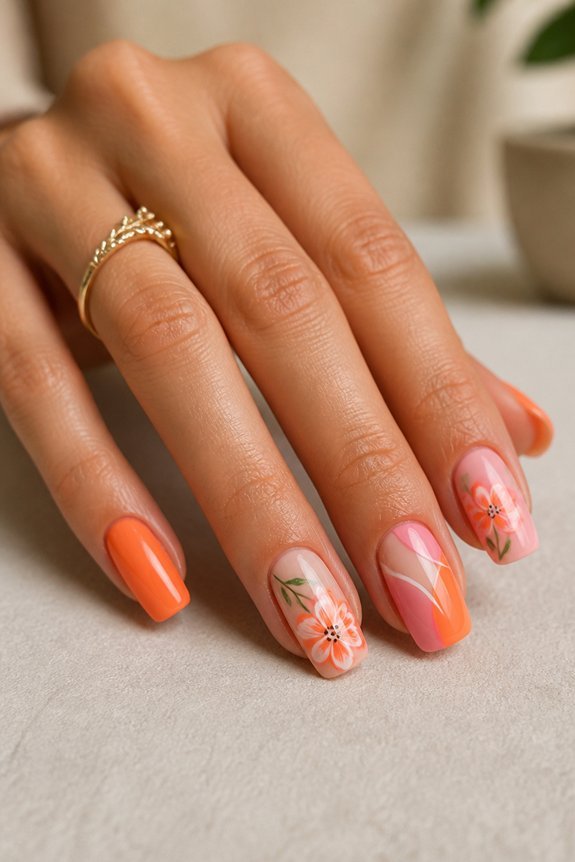 hand painted nail art creativity
