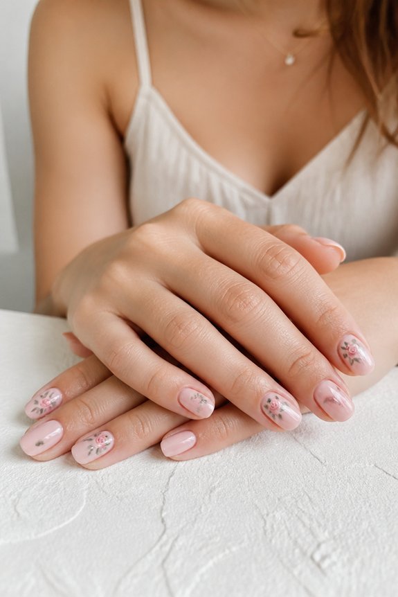 hand painted summer florals elegance