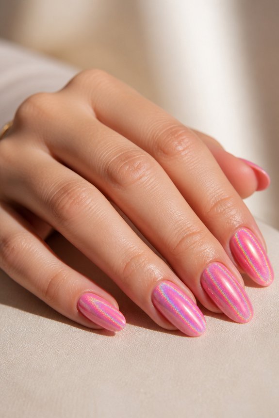 holographic rainbow prism nails