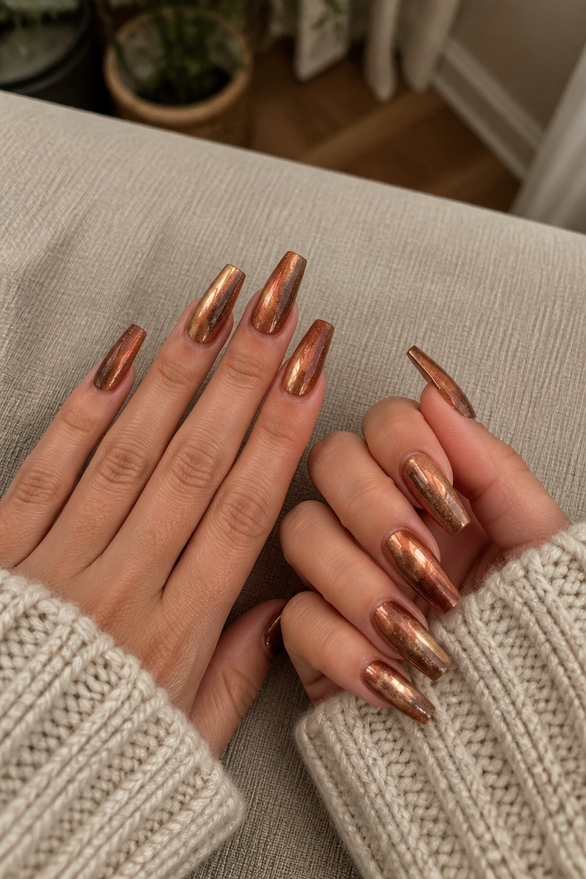 luxurious copper and bronze