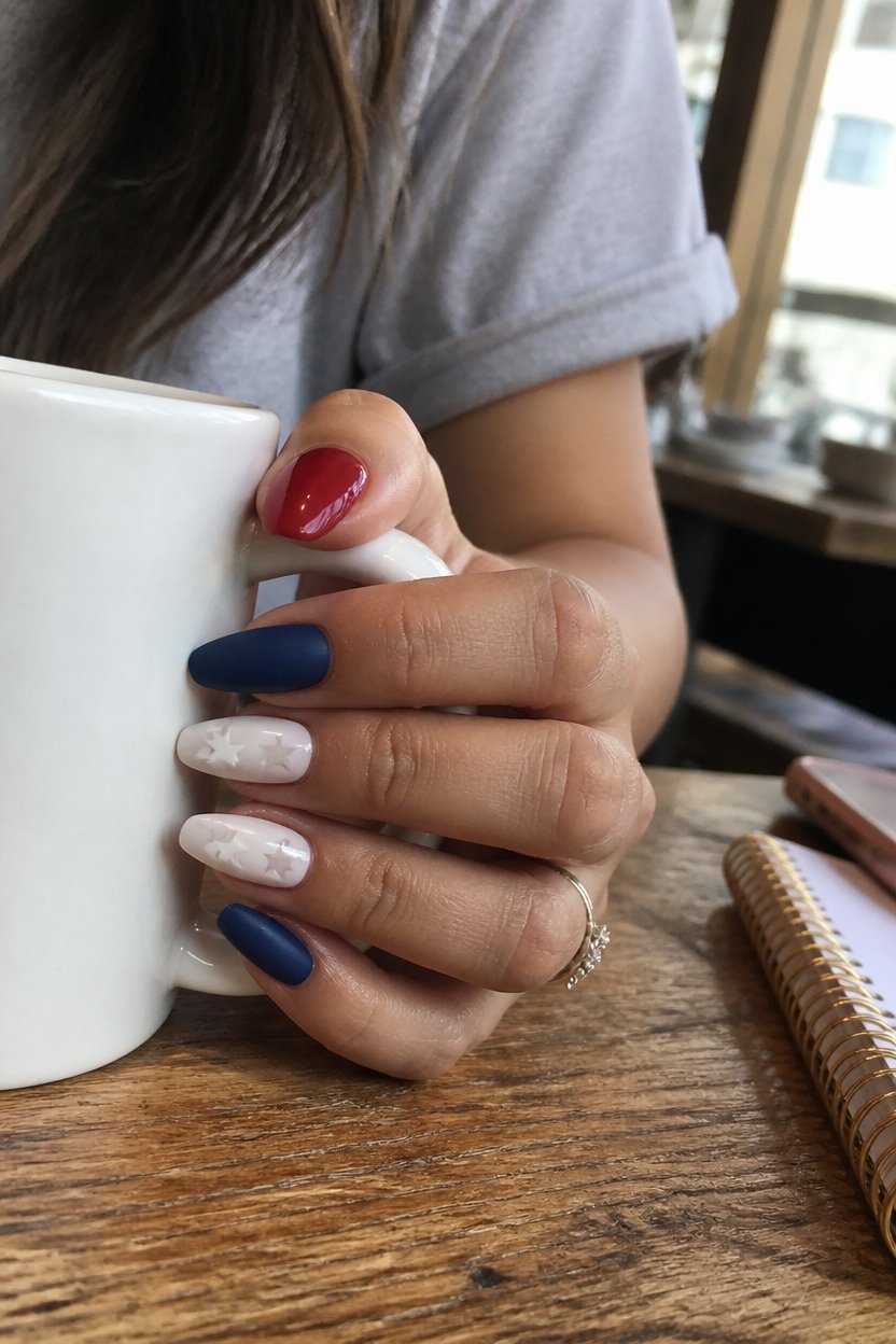 matte and glossy contrast