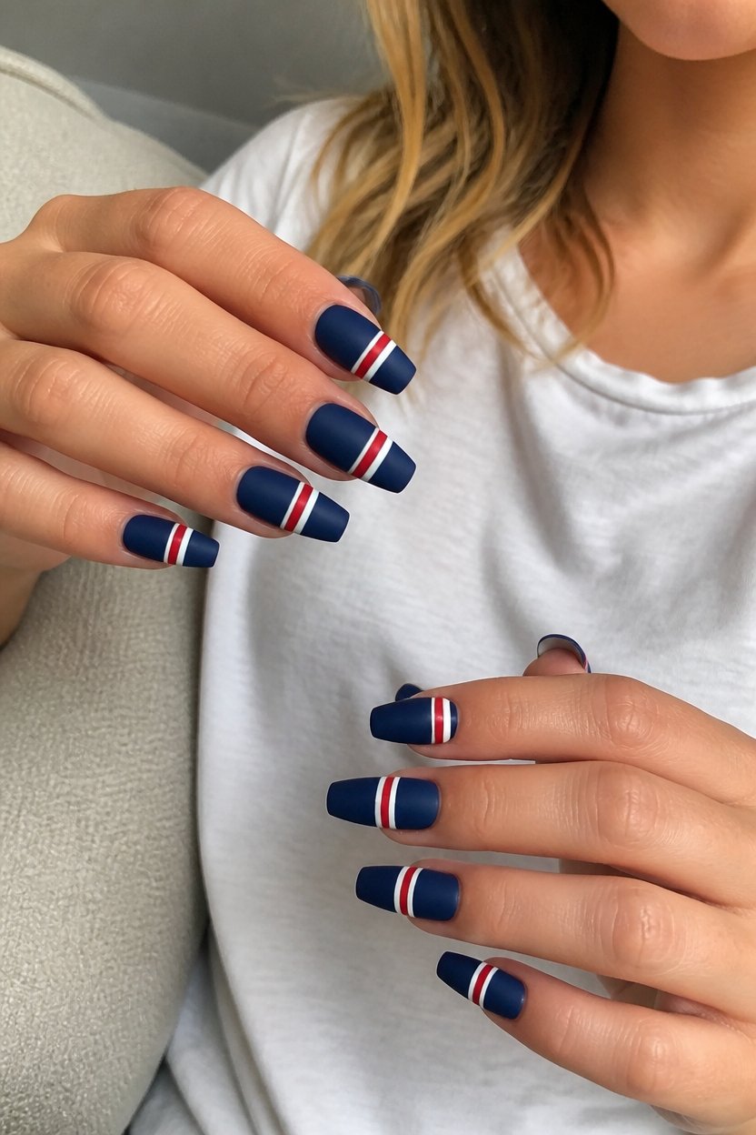 matte coffin nails design