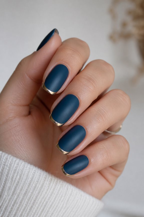 matte ocean blue elegance