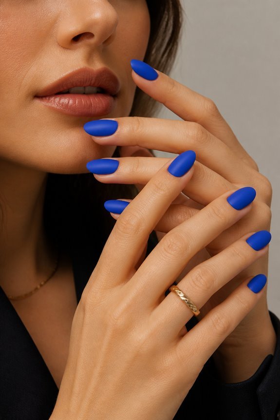 matte royal blue sophistication