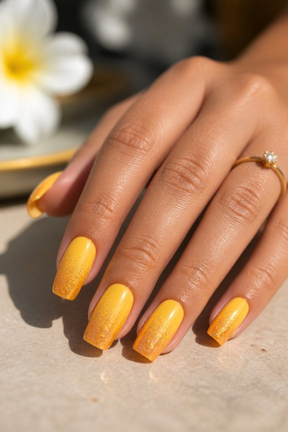 mesmerizing glitter gradient nails